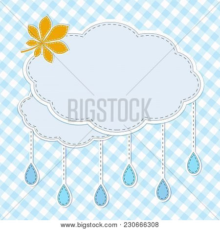 Autumn Frame With Cloud. Vector Illustration,vector Card
