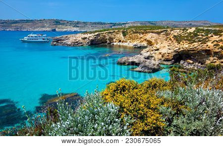 Beautiful landscape of Blue Logoon of Malta