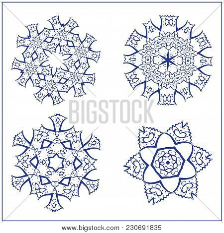 Vector Set Of Sacred Geometry Symbols. Elements For Abstract, Mystical, Religious Projects.