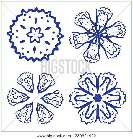 Vector Set Of Sacred Geometry Symbols. Elements For Abstract, Mystical, Religious Projects.