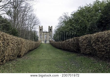 Esher, Surrey, Uk - March 11: Picture Of Belvedere Tower On March 11, 2018 In Claremont Landscape Ga