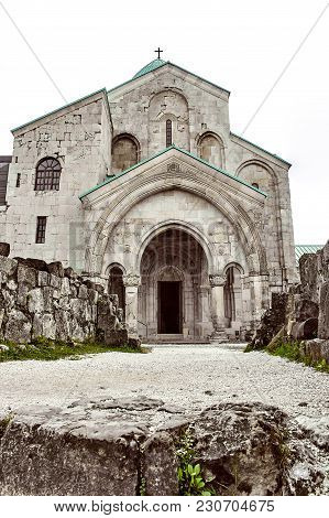 Church, Located Racha Region Of Georgia, Lower Svaneti Mountains. Europe. Travels Nature