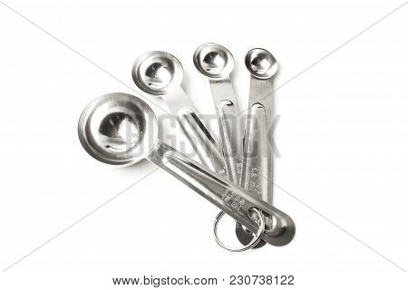 Stainles Steel Spoons To Measure Cooking Ingredients