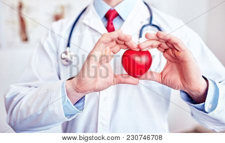 Close-up Of A Doctor In Front Of A Bright Background