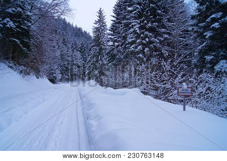 Grossglockner Hochalpenstrasse In Winter Austrial Avalanche Warning