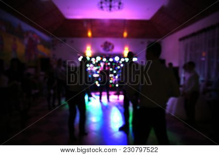 Blurry Background, People At Dance Party, Disco