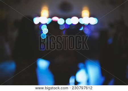 Blurry Colorful Background, Light At A Dance Party, Designer Background For Text Overlay