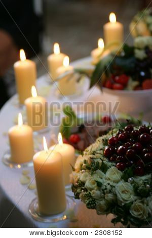 A táblázat a recepción Burning gyertyák