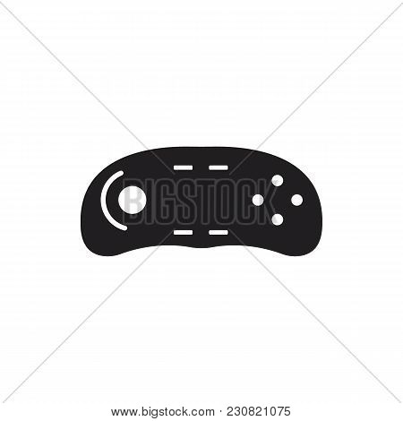 Virtual Reality Remote Control Black Silhouette Icon. Remote Control Vector Illustration On White Ba