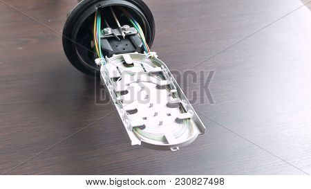 Fiber Optical Network Cables Patch Panel And Switch