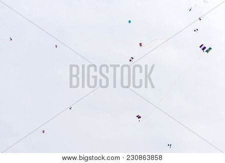 Alabino, Moskow Region, Russia - July 29, 2017: Russian Paratroopers Demobilized With A Flag Walking