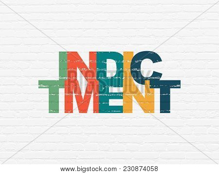 Law Concept: Painted Multicolor Text Indictment On White Brick Wall Background