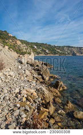 Ses Boques Beach On The Island Of Ibiza