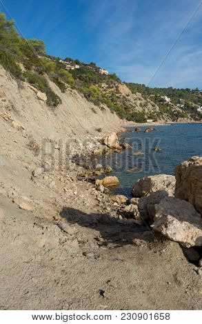 Ses Boques Beach On The Island Of Ibiza