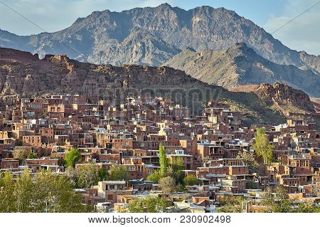 Rural Scene Of Abyaneh Village In Mountains Region, Isfahan Province, Iran.