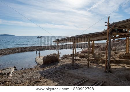 Ses Boques Beach On The Island Of Ibiza