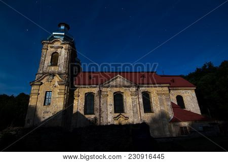 Skoky, Czech Republic, July 27, 2015 - Baroque Pilgrimage Church Of The Visitation
