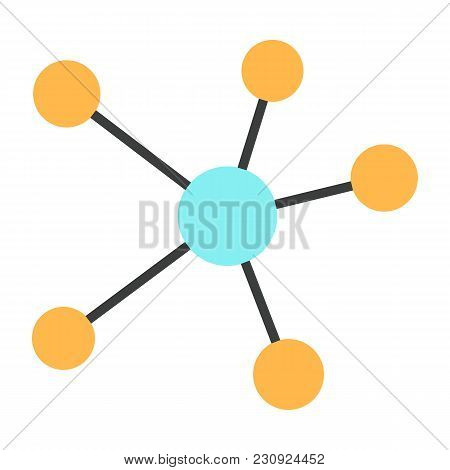 Blockchain Network Line Icon. Nodes Connected Into Chain. Distributed Cloud Database For Secure Inte