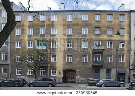 Warsaw, Poland - May 8 2017 Old Buildings In New Praga Which Is Very Popular Area Now
