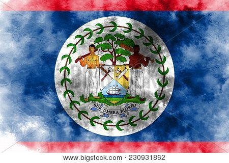 Old Belize Grunge Background Flag, Belize Flag