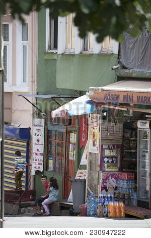 Istanbul Turkey 05 July 2017 Old House In Municipality Of Belediye In Istanbul.