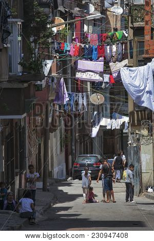 Istanbul Turkey 05 July 2017 Old House In Municipality Of Belediye In Istanbul.