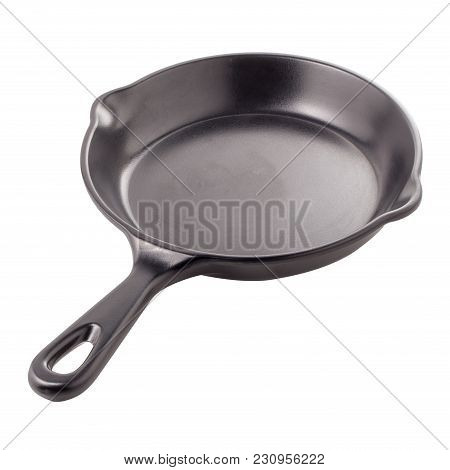 Black Iron Pan Isolated On A White Background