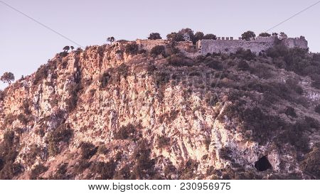 The Famous Navarino Castle In Messinia Greece Peloponnese, Mediterranean Europe. Holidays Travel Adv