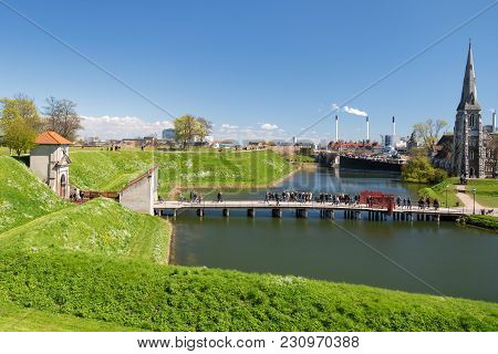 Copenhagen, Denmark - April 30, 2017: View From The Kastellet Fortress