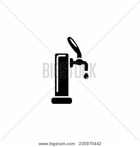 Beer Crane. Flat Vector Icon. Simple Black Symbol On White Background