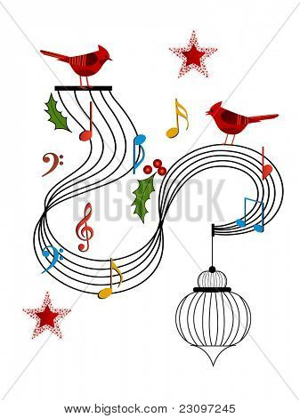 piros cardinals zenei stanza és a kalitkát