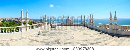 Sea View And Cityscape From Roof Of  Monastery Of St. Vincent Outside The Walls, Or Church (iglesia)