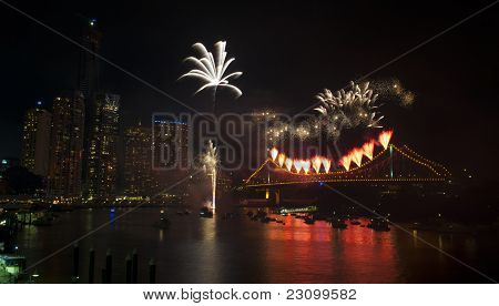 Brisbane Riverfire ohňostroj 2011