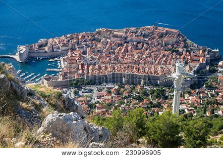 View Of Dubrovnik And Sea From Mount Srd
