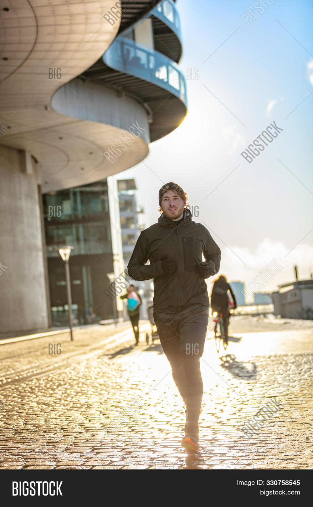 Winter Running Man Image Photo Free Trial Bigstock