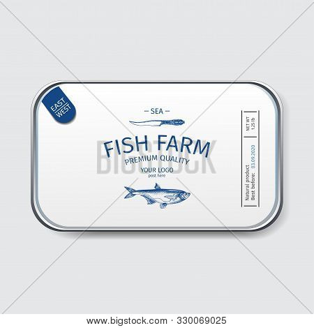 Packaging For Seafood. Label For Boxing Natural Products. Sabrefish.