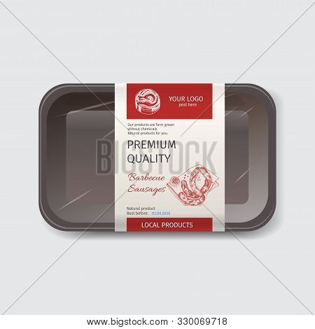 Packaging For Seafood. Label For Boxing Natural Products. Sabrefish.
