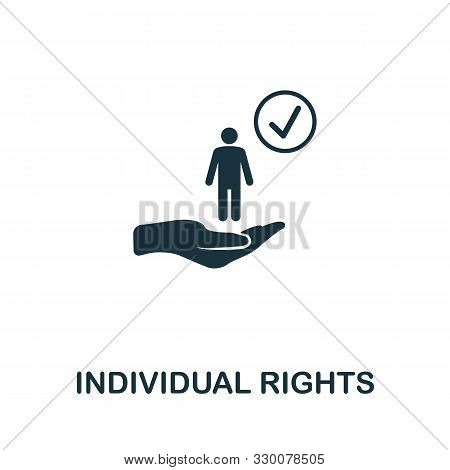 Individual Rights Vector Icon Symbol. Creative Sign From Gdpr Icons Collection. Filled Flat Individu