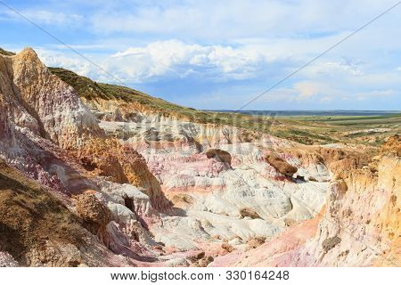 The Calhan Paint Mines. Unique And Colorful Ancient Geological Site In Colorado.