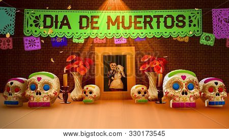 Day Of The Dead Offering, Mexican Ofrenda, Día De Muertos