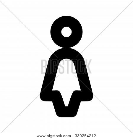 Wc icon. Female character sign. Person symbol