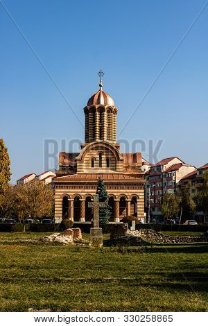 Metropolitan Orthodox Cathedral In Targoviste, Romania, 2019. Orthodox Church Architecture.