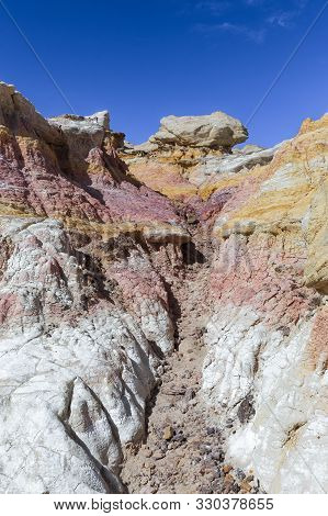 The Calhan Paint Mines. Unique And Colorful Ancient Geological Site In Colorado.