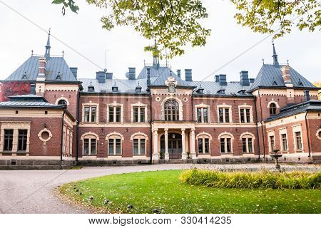 Loviisa, Finland - 7 October 2019: The Manor House Malmgard.