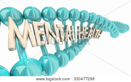 Mental Health Hereditary Genetic Running in Family DNA 3d Illustration