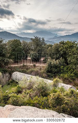 Monolith Of Algajola. A Large Granite Column Measuring 17.36m By 2.74m Cut In 1837 To Be Used For A 