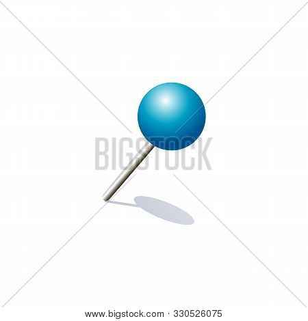 Push Pin Vector Icon Isolated On White Background