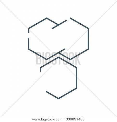 Abstract Linear Honeycomb Icon. Honey Cells Symbol. Stock Vector Illustration Isolated On White Back