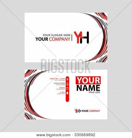 Letter Yh Logo In Black Which Is Included In A Name Card Or Simple Business Card With A Horizontal T