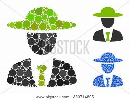 Agronomist Chief Composition Of Round Dots In Different Sizes And Color Tones, Based On Agronomist C